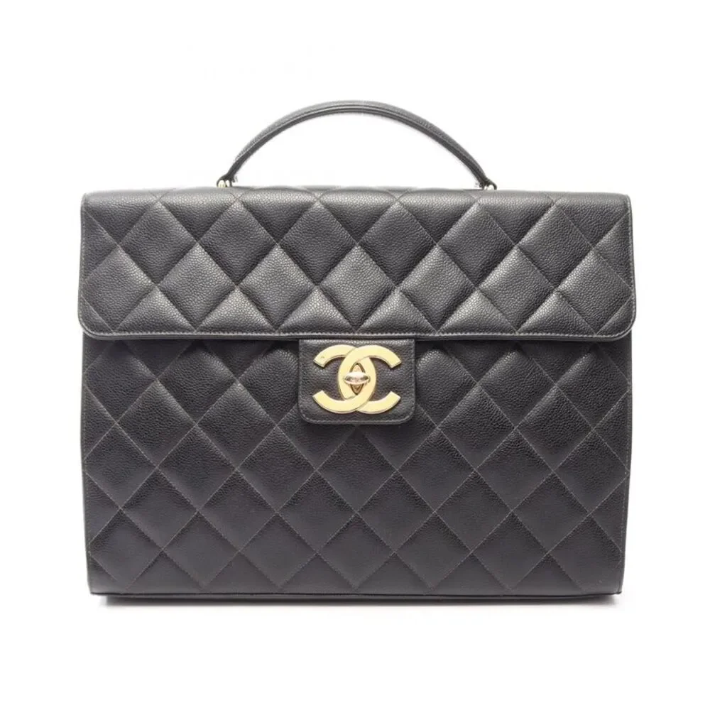 CHANEL Matelasse Grained Calf Briefcase